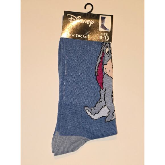Three pairs Eeyore crew socks Adult Size 9-13 - Picture 4 of 7